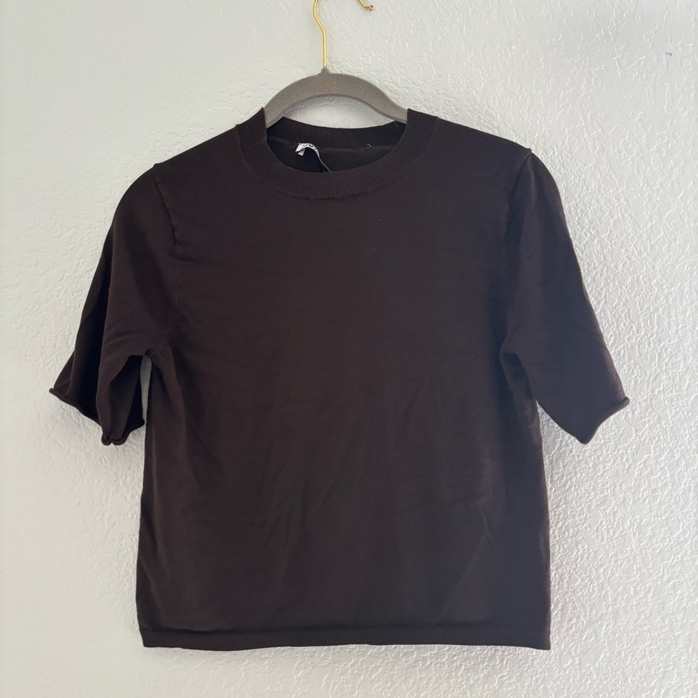 Zara Brown Short Sleeve Tee